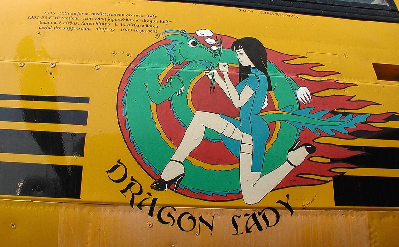 the dragon lady aircraft nose art